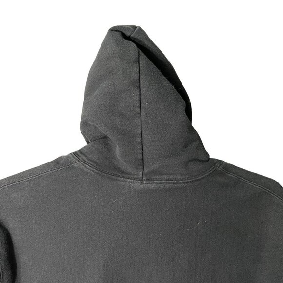 Vtg Champion Reverse Weave Stitched Logo Pullover Hoodie Black Size Kid's Large - Picture 3 of 9